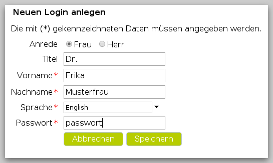 Account erstellen