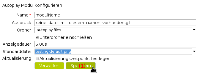 Erstellen Sie die grundlegende Konfiguration des Autoplaymoduls
